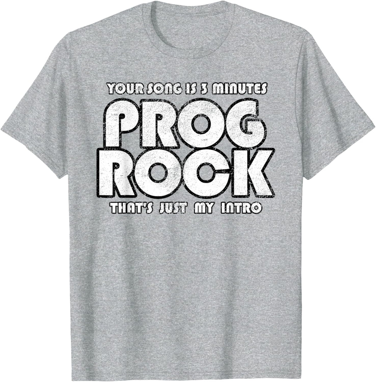 Prog Rock 3 Minutes T-Shirt - Heather Grey