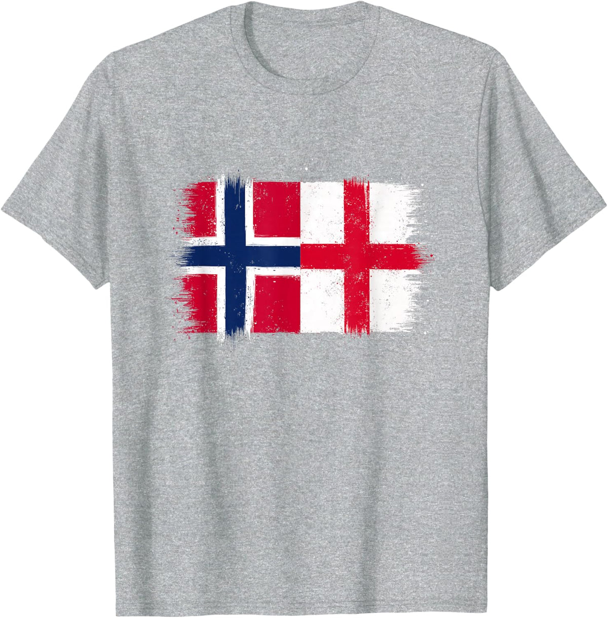 Cool Norway England Flag Proud Norwegian English Fans 17 May T-Shirt - Heather Grey