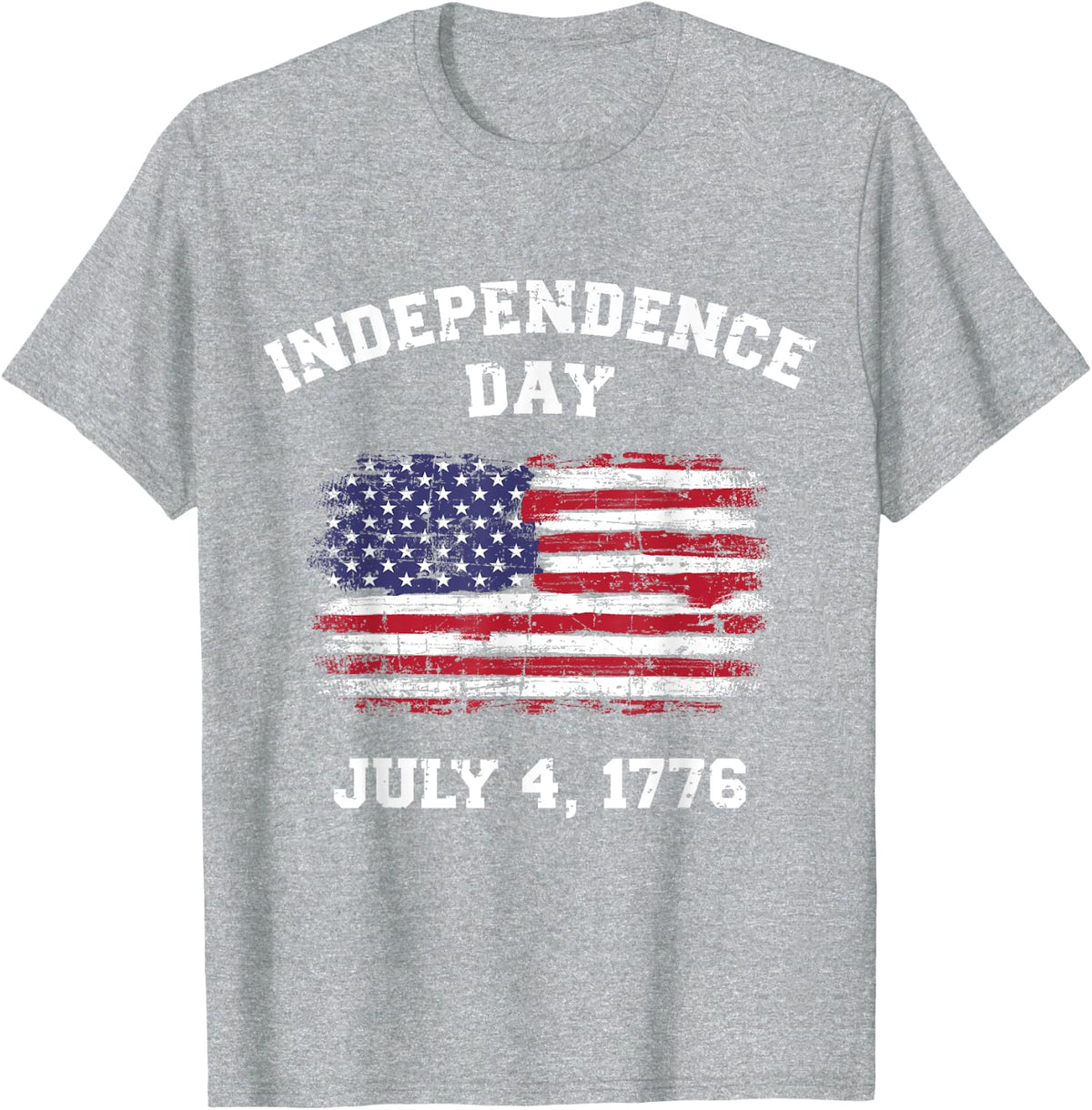 USA flag stars and stripes for patriotic independence day T-Shirt - Heather Grey