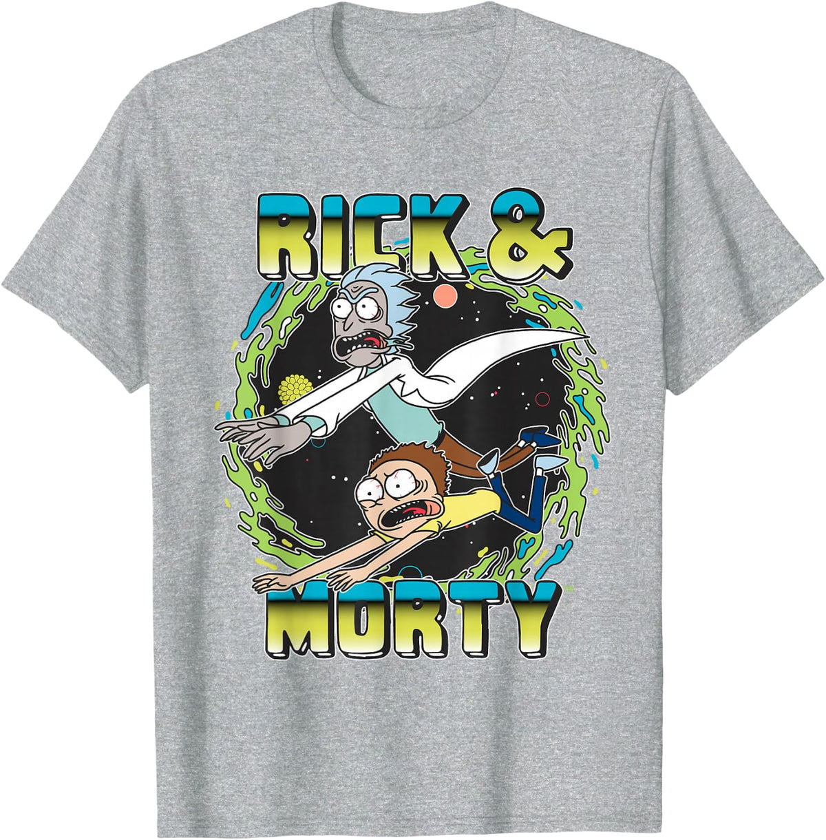 Rick & Morty Galaxy Portal T-Shirt - Heather Grey