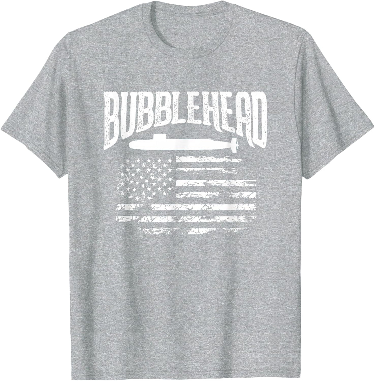 Bubblehead Submarine Veteran T Shirt - Gift for Submariner T-Shirt - Heather Grey