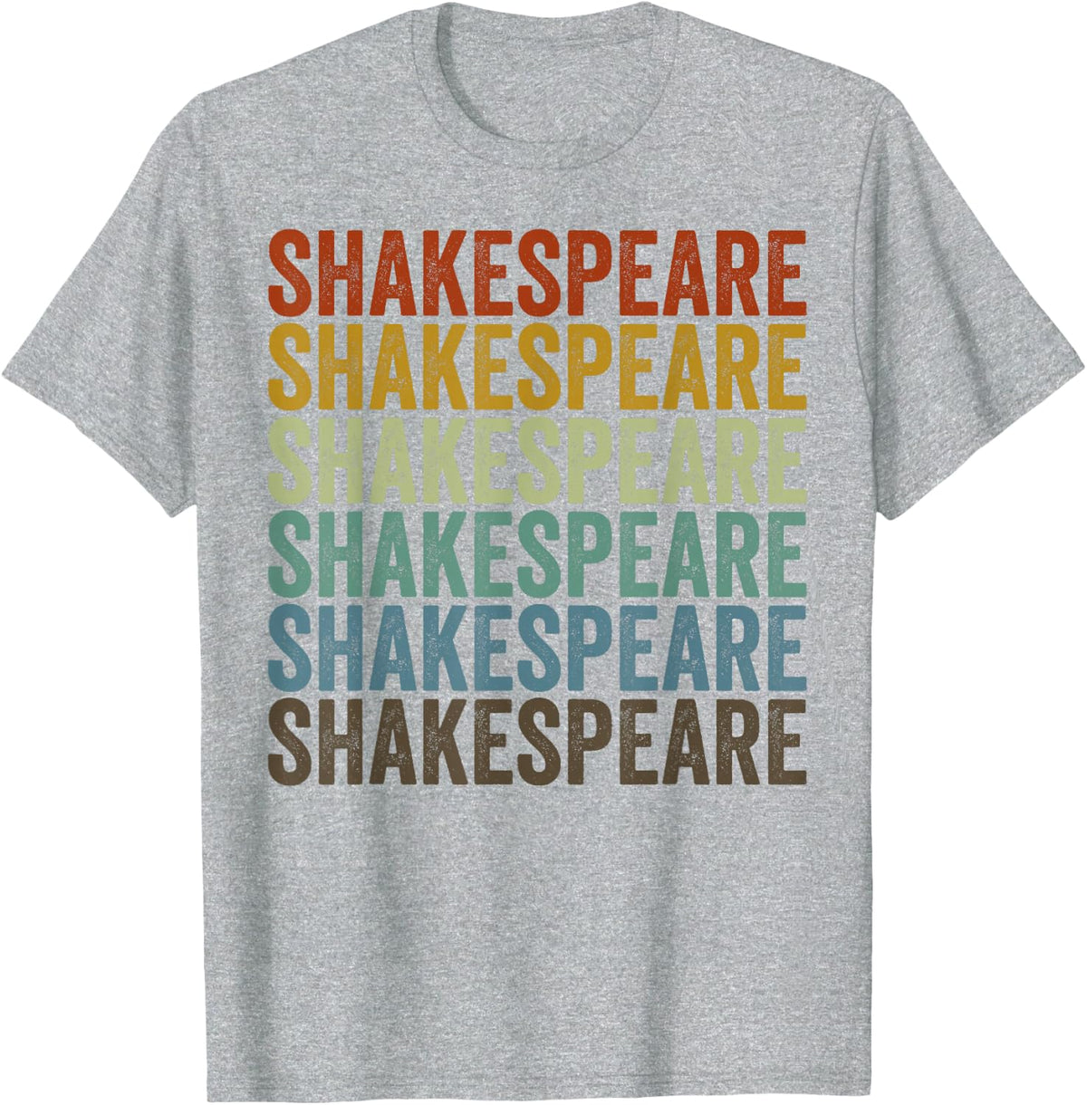 Shakespeare Retro T-Shirt - Heather Grey