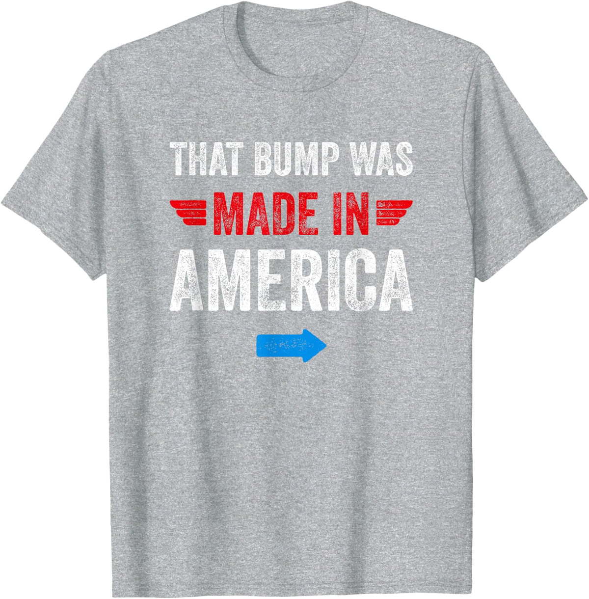 4th of July Pregnancy Announcement for Dad to Be T-Shirt - Heather Grey