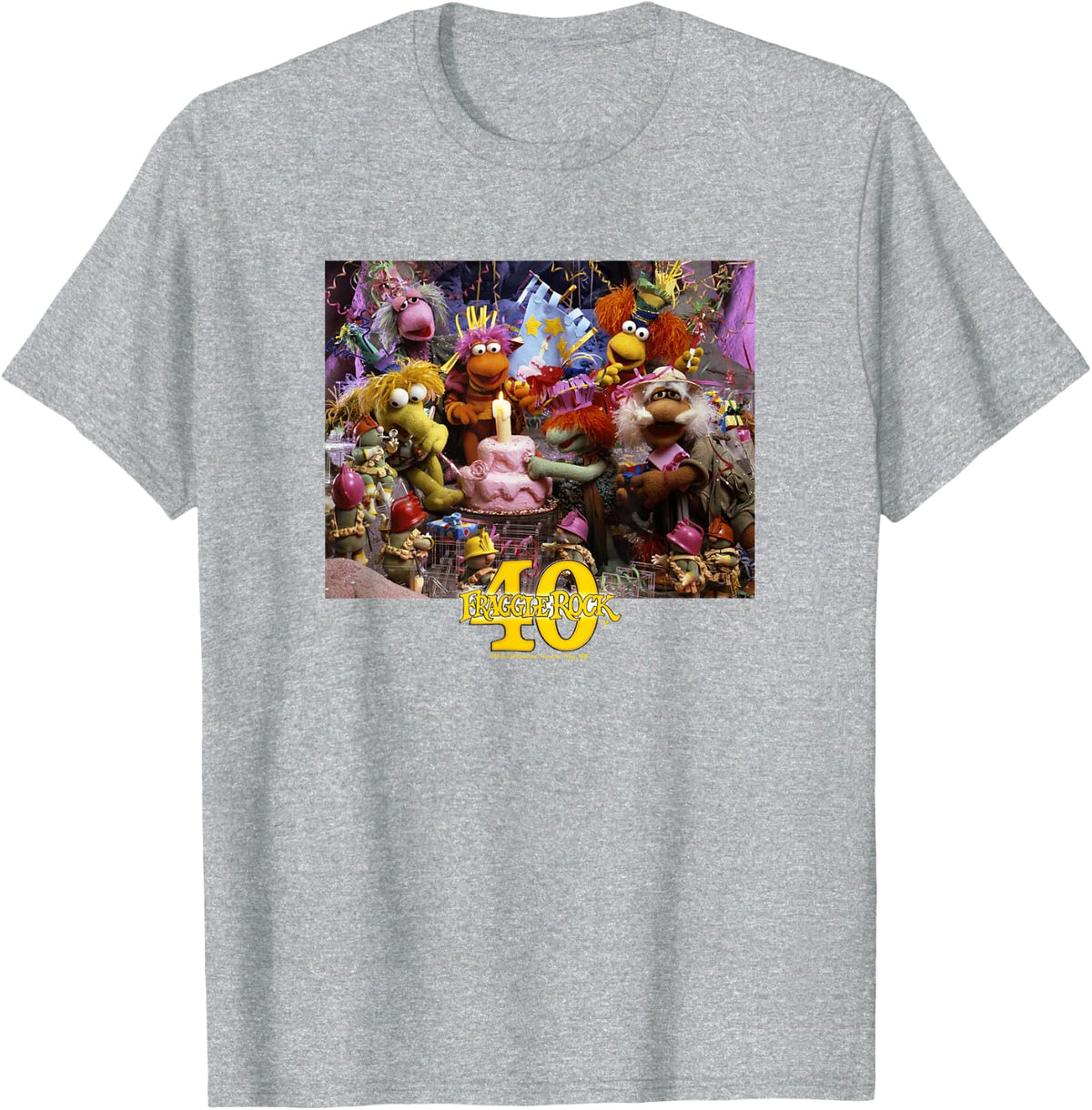 Fraggle Rock 40th Anniversary Birthday Party T-Shirt - Heather Grey
