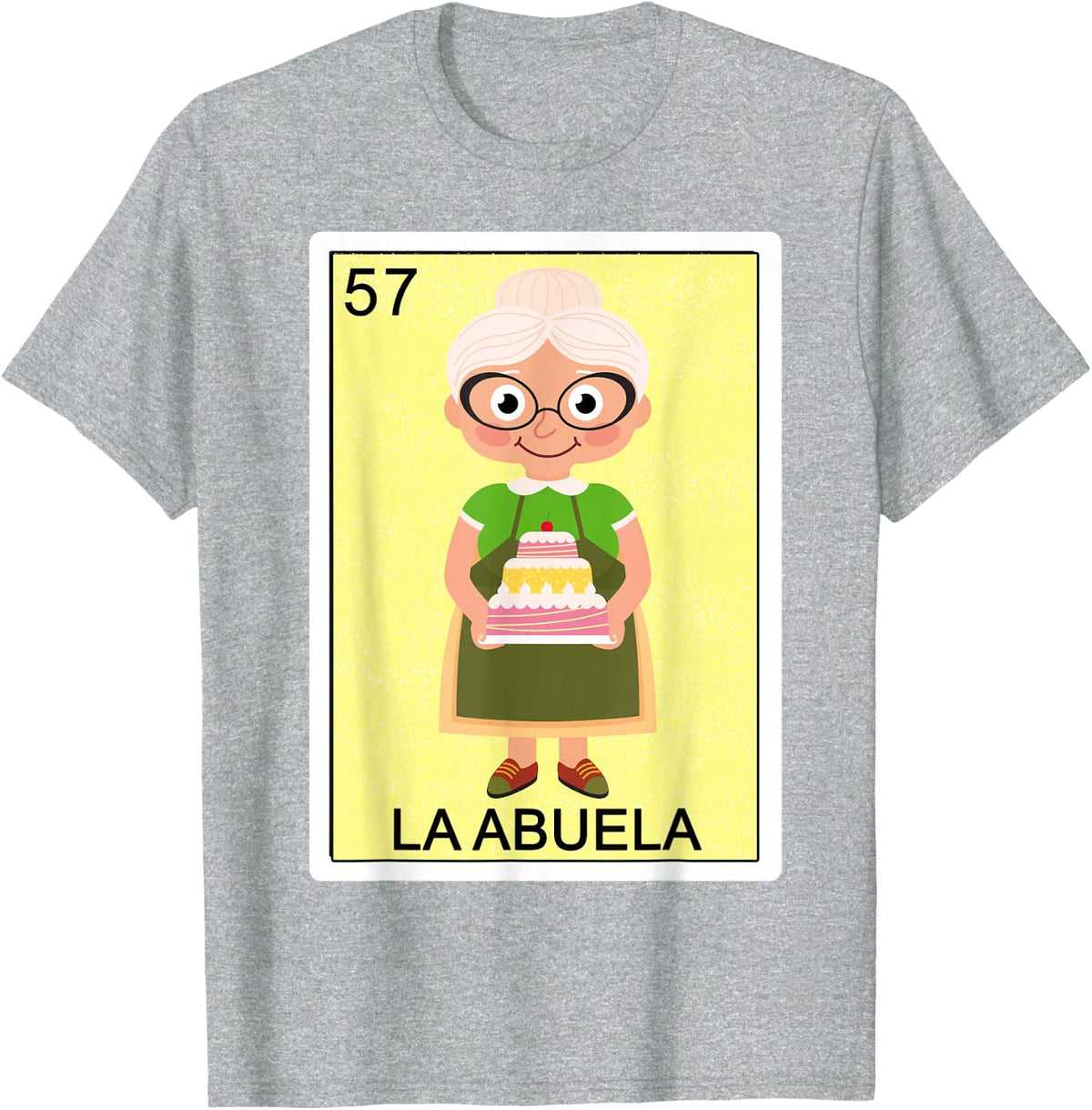 Funny Spanish-Mexican Bingo Gifts for Abuela - La Abuela T-Shirt - Heather Grey