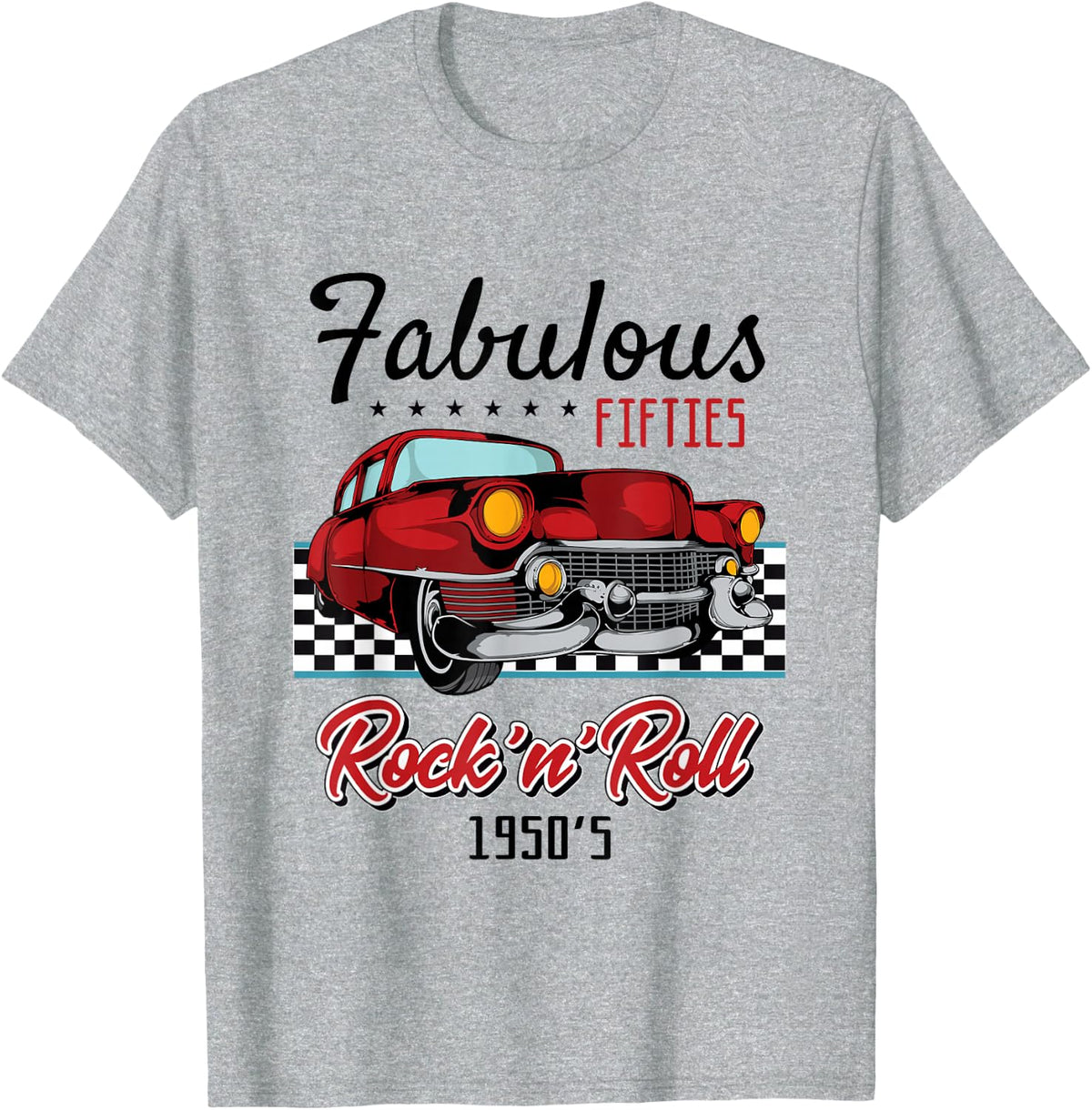 50s Rockabilly Vintage 1950s Clothing for Women Men Tshirt T-Shirt - Heather Grey