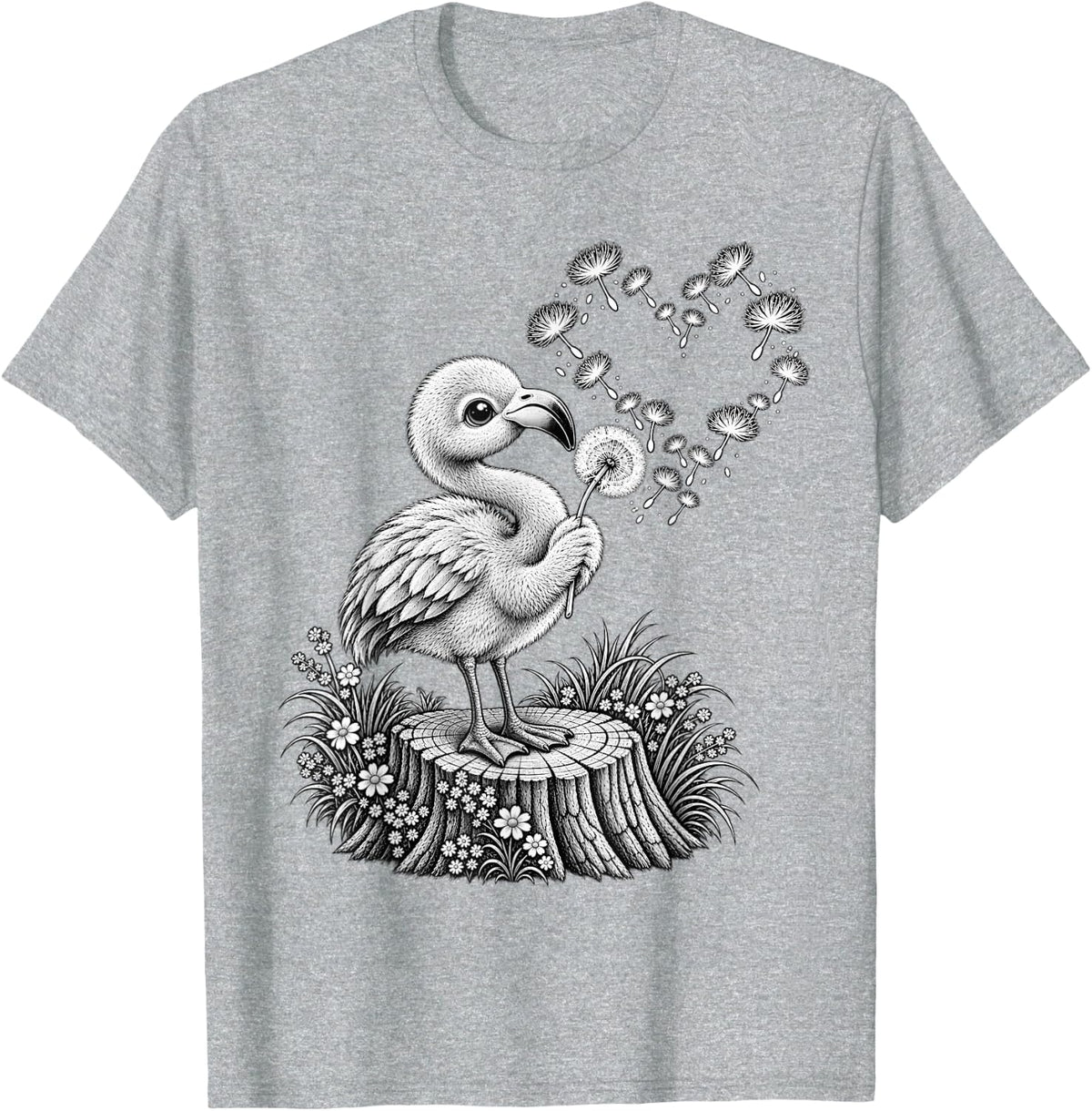 Goat Animal Art Portrait Wildlife Forest Goat Lover T-Shirt - Heather Grey