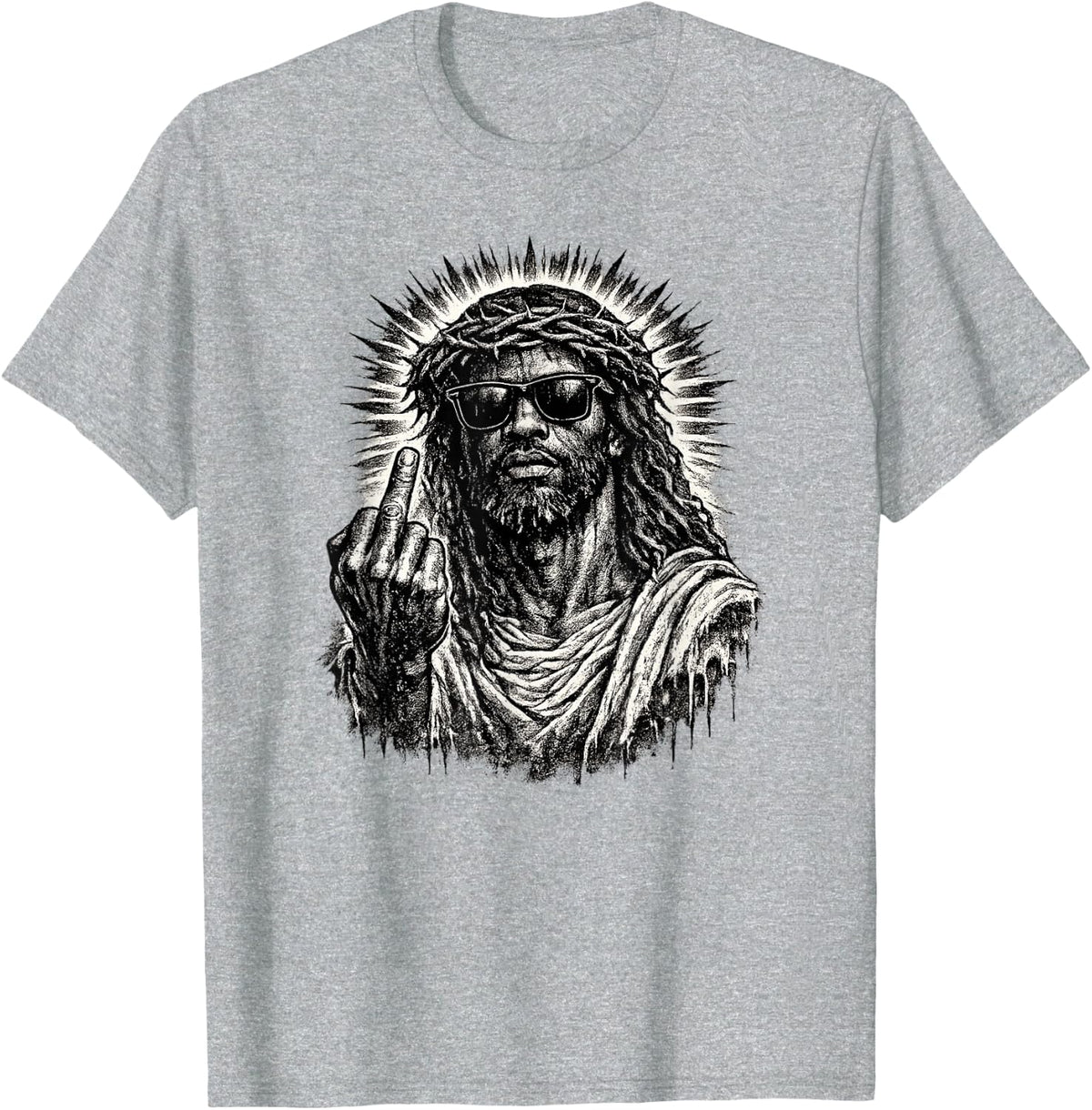 Black Jesus, Christianity, Church, Christ, Jesus T-Shirt - Heather Grey